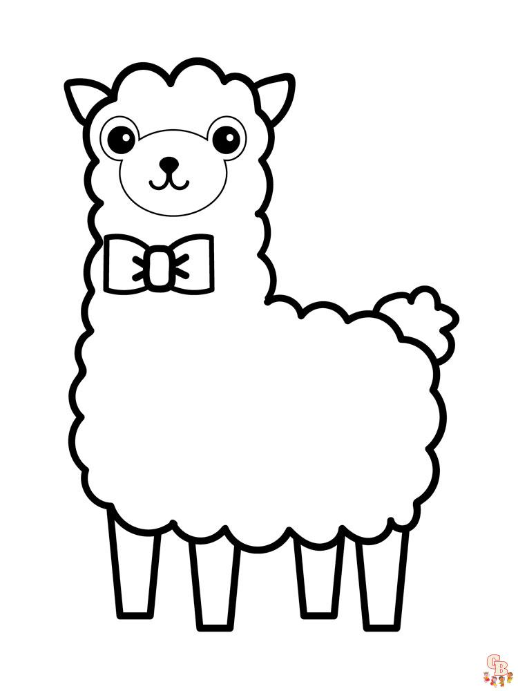 Alpaca Coloring Pages 4