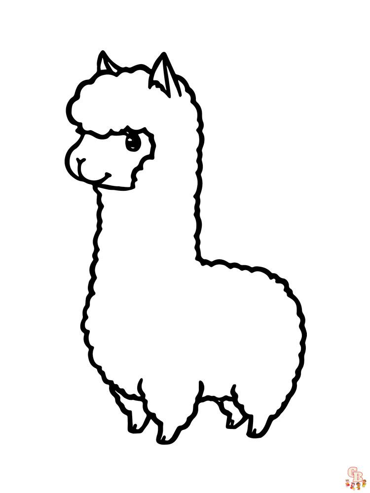 Alpaca Coloring Pages 8