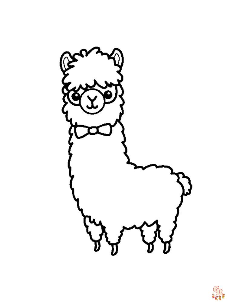 Alpaca Coloring Pages 9