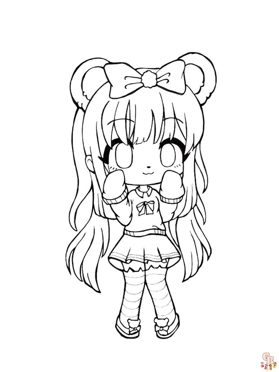 Anime Girl Coloring Pages 26