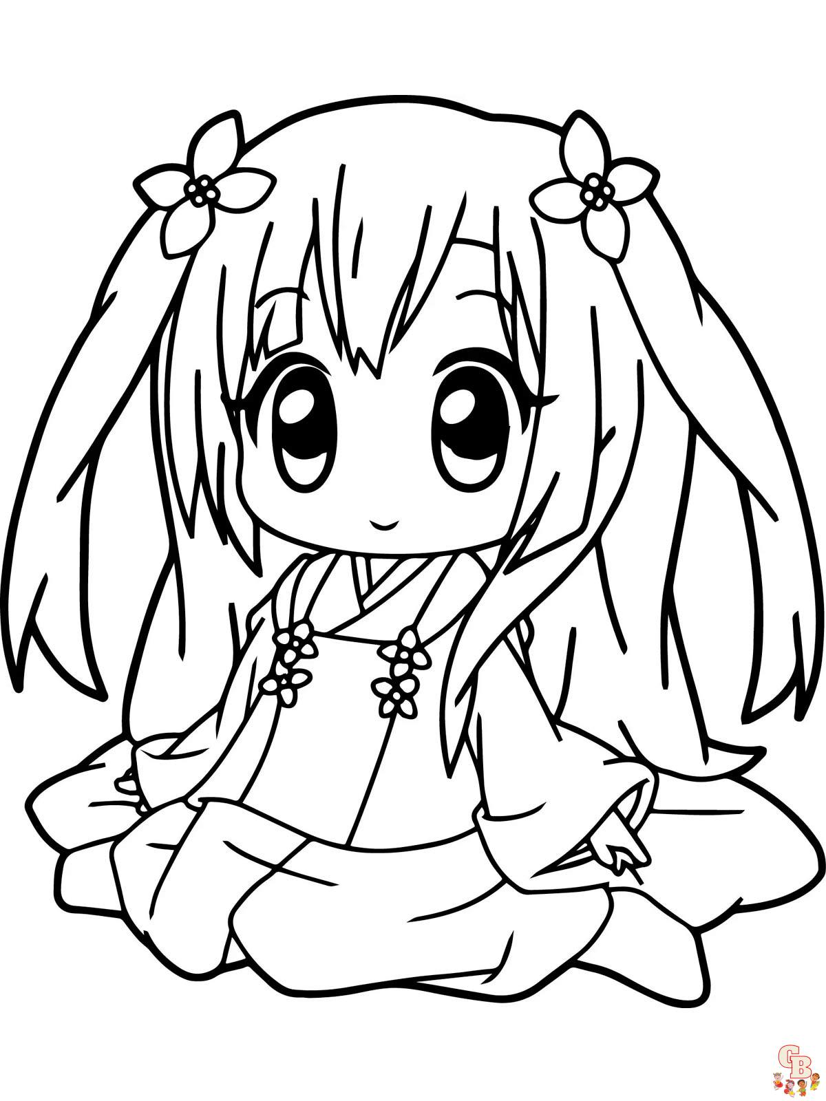 Anime Girl Coloring Pages 31