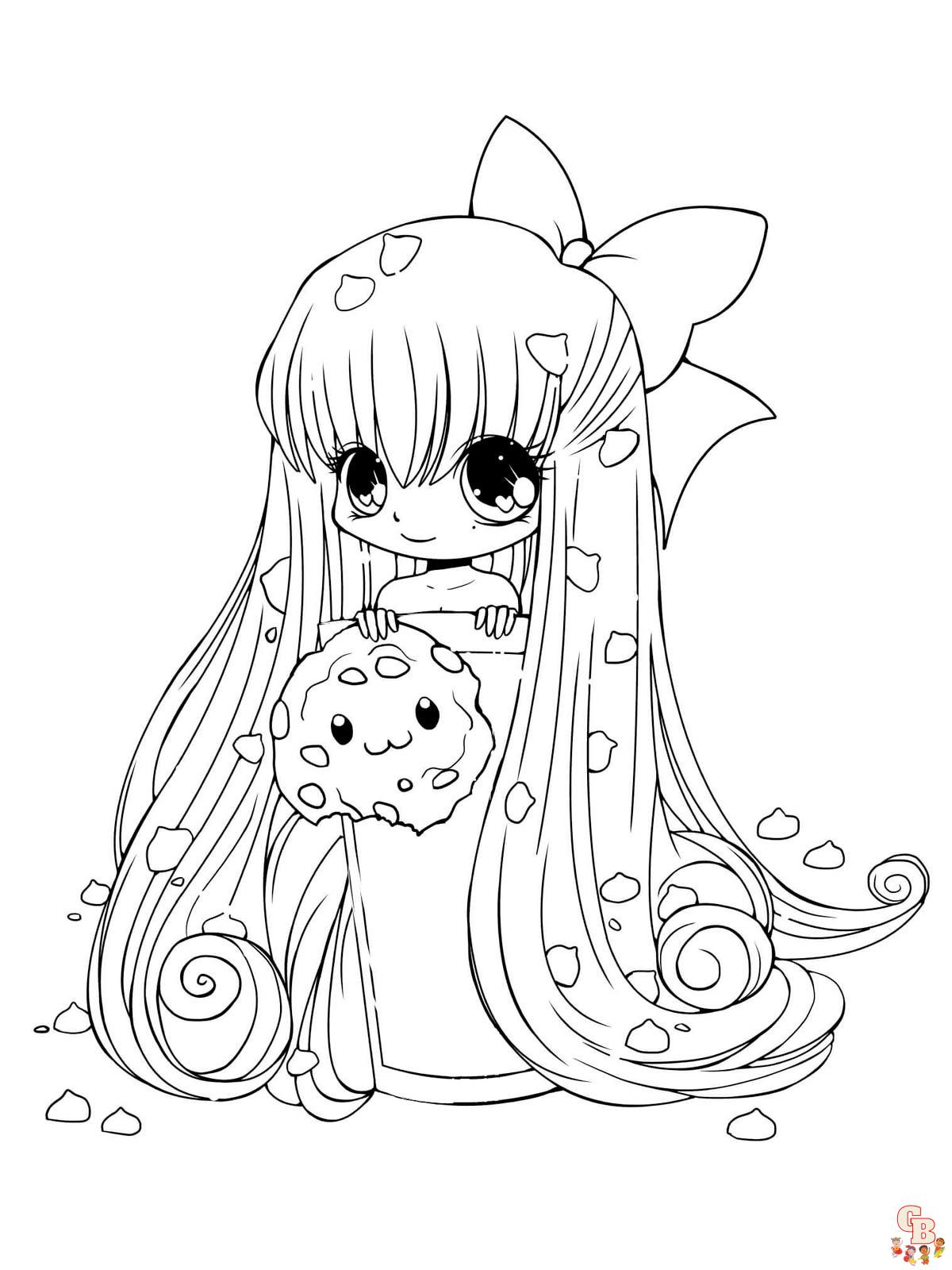 Anime Girl Coloring Pages 33