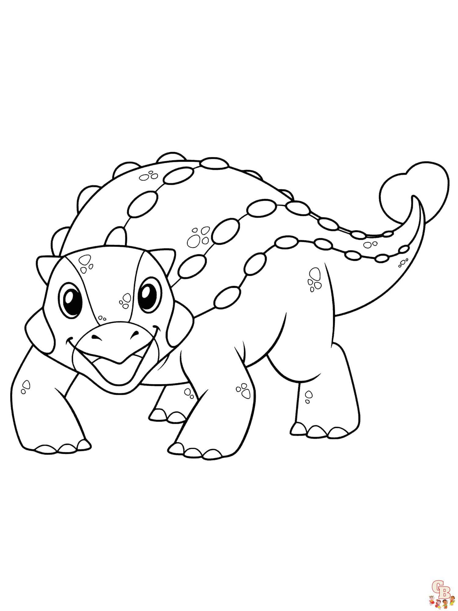 Ankylosaurus Coloring Pages 10