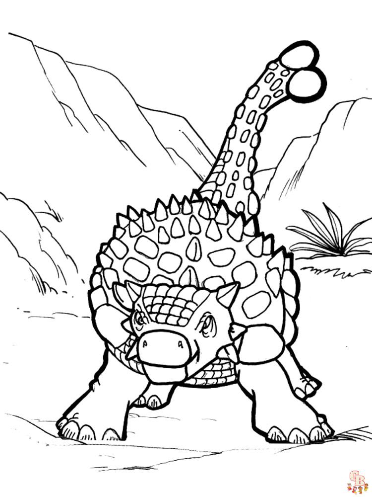 Ankylosaurus Coloring Pages 16