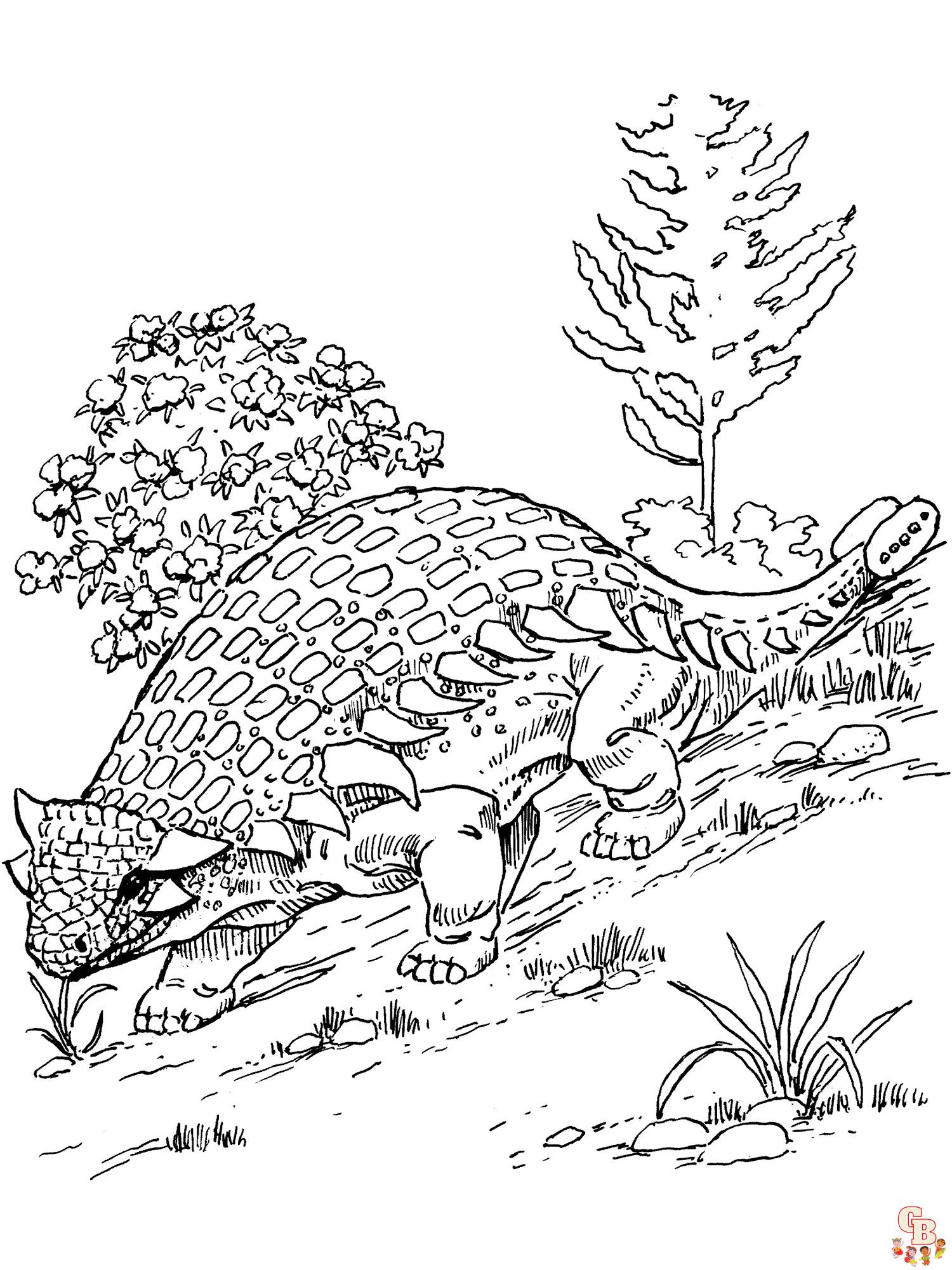 Ankylosaurus Coloring Pages 8