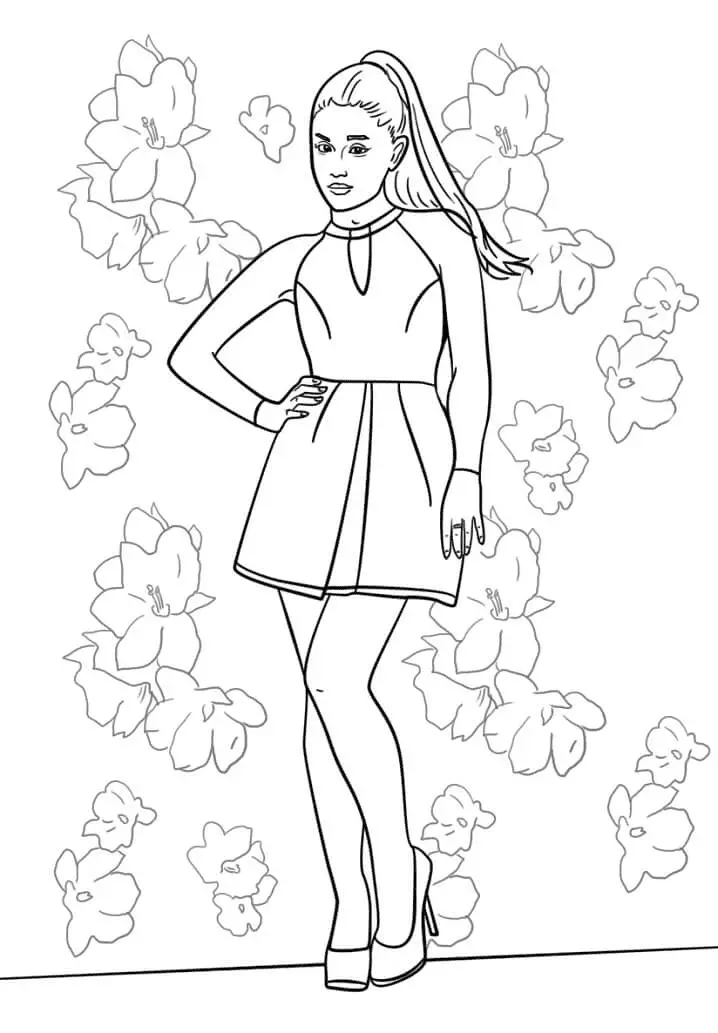 Ariana Grande coloring pages 13