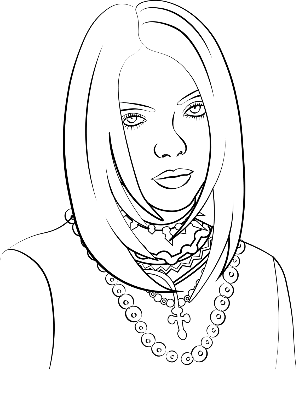 Ariana Grande coloring pages 14