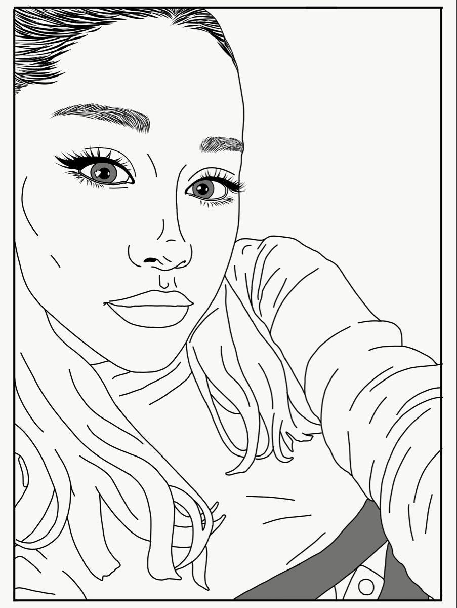 Ariana Grande coloring pages 15