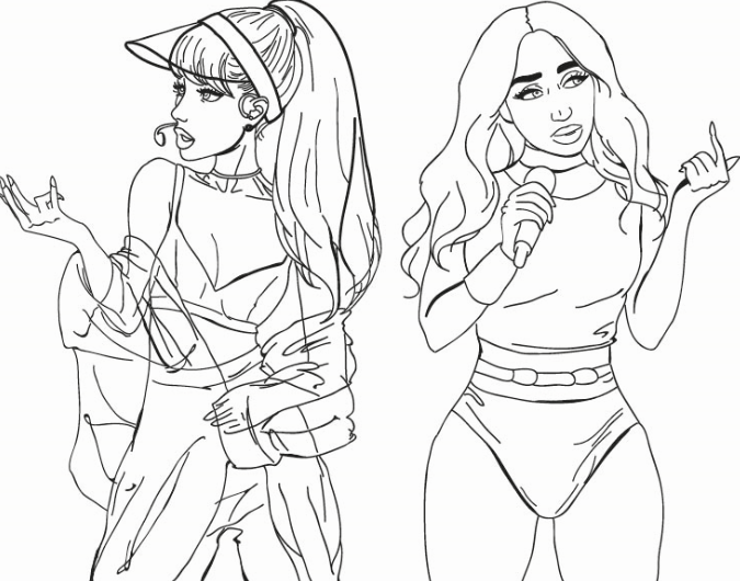 Ariana Grande coloring pages 18