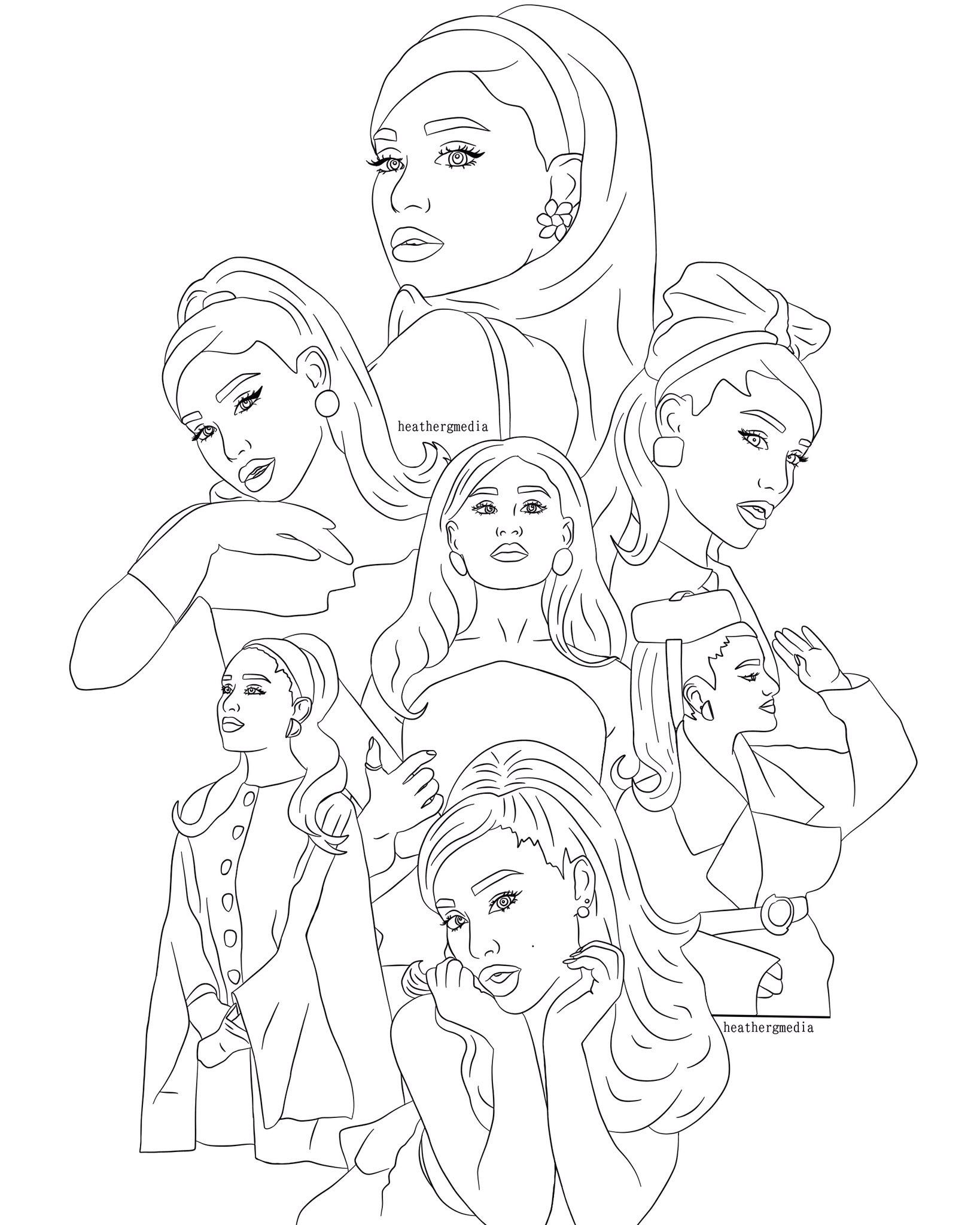 Ariana Grande coloring pages 20