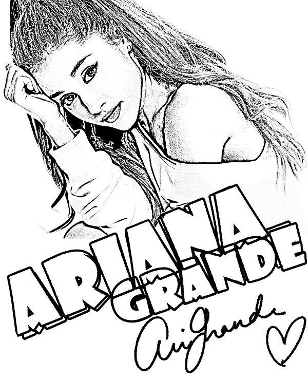 Ariana Grande coloring pages 21