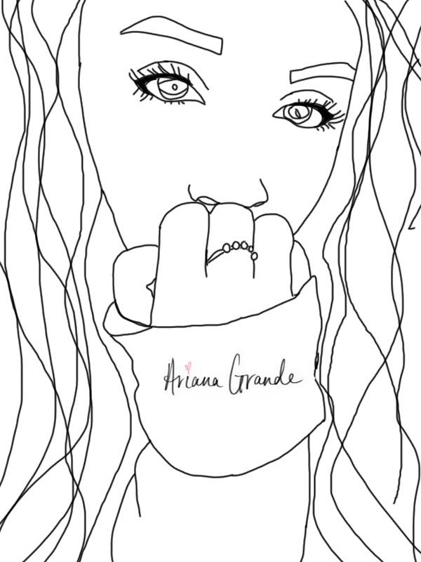 Ariana Grande coloring pages 22