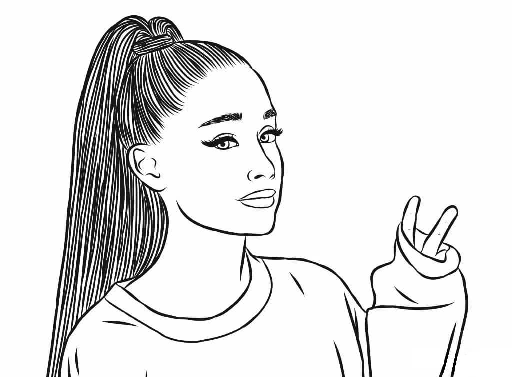 Ariana Grande coloring pages 23