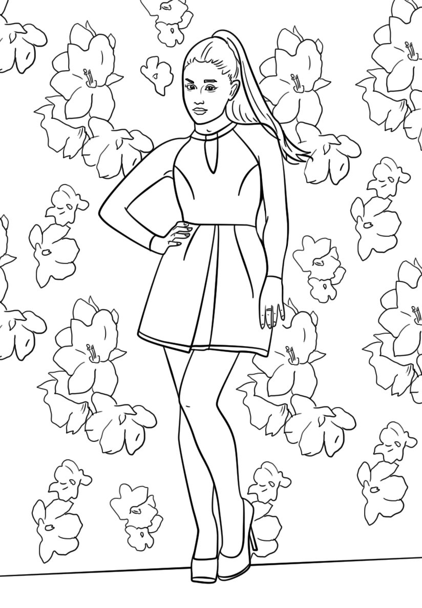 Ariana Grande coloring pages 5