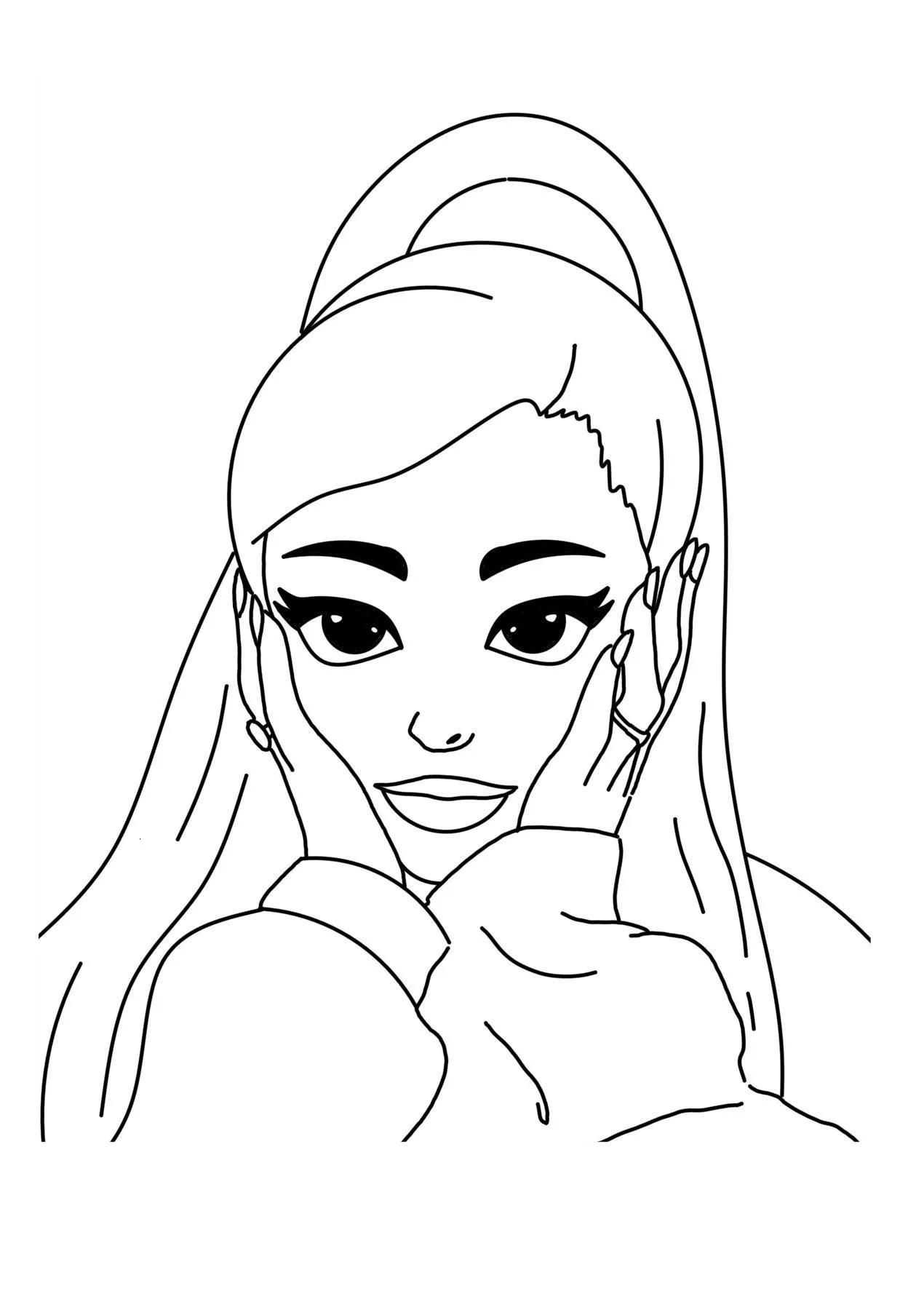 Ariana Grande coloring pages 7