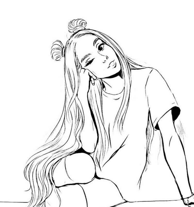 Ariana Grande coloring pages 8