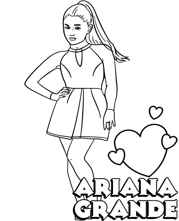 Ariana Grande coloring pages 9 1