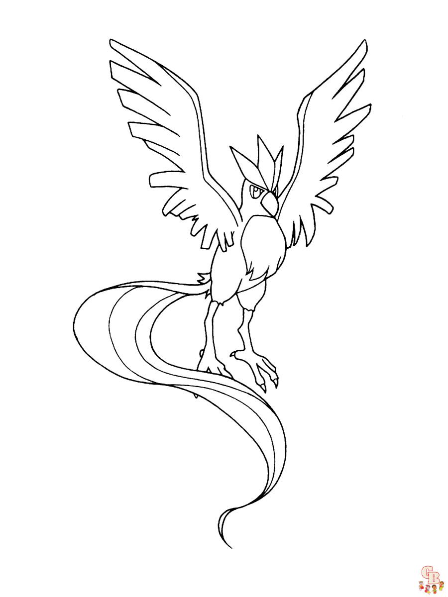 Articuno Coloring Page 9