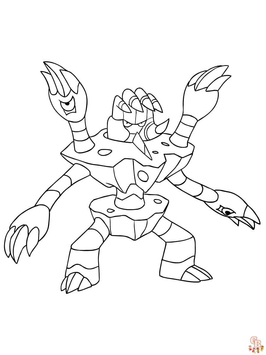 Barbaracle Pokemon Coloring Page 1