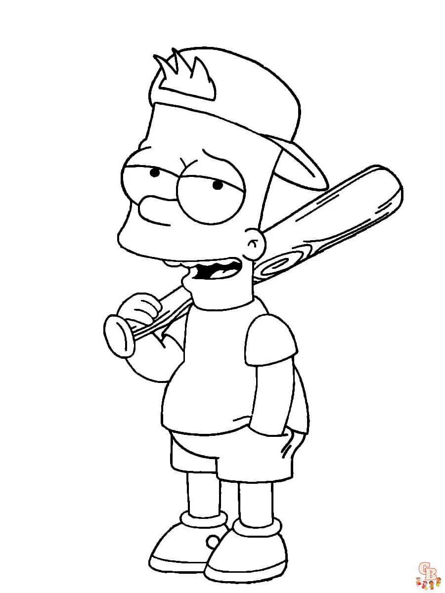 Bart Simpson Coloring Pages 12