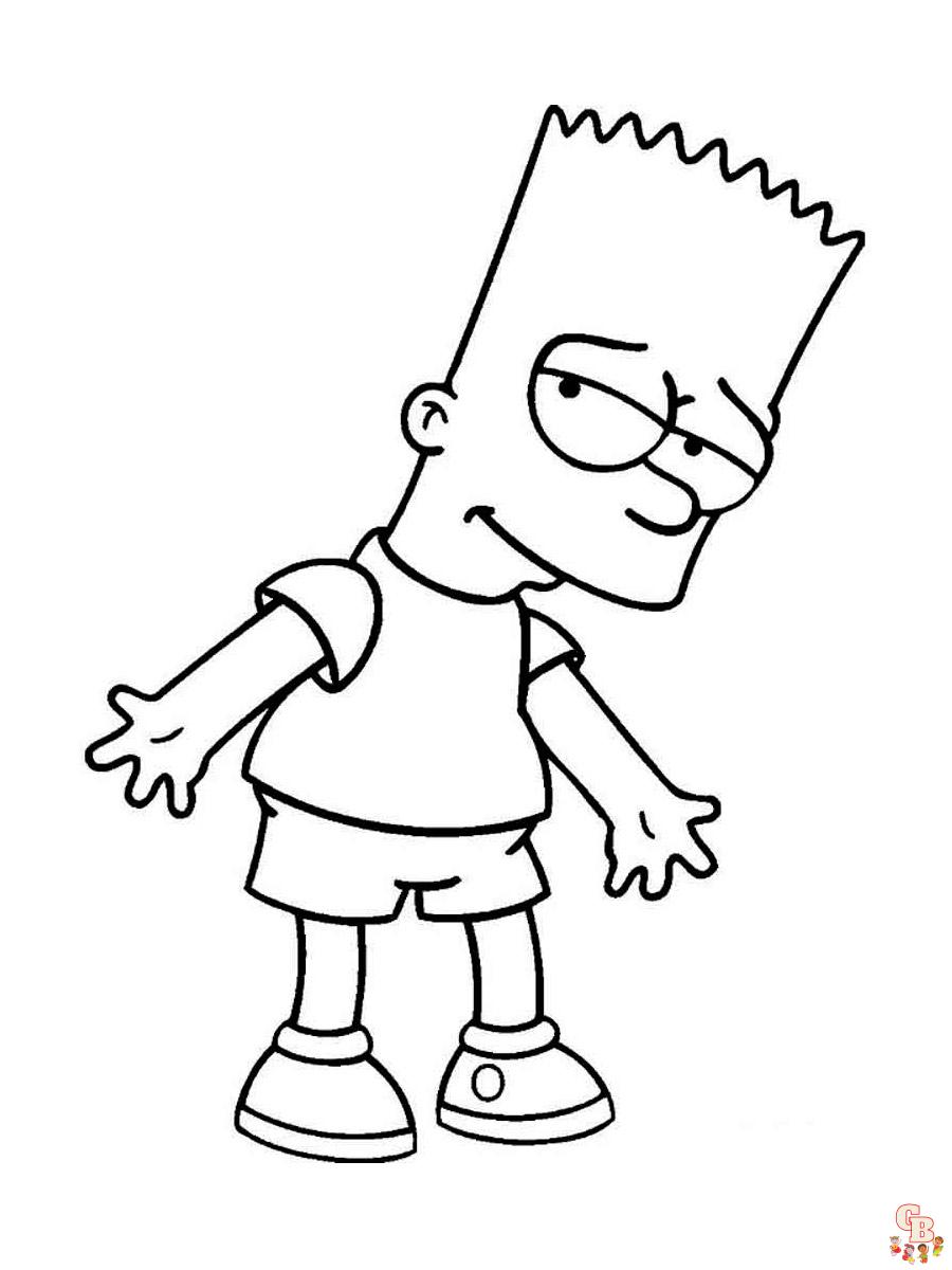 Bart Simpson Coloring Pages 3