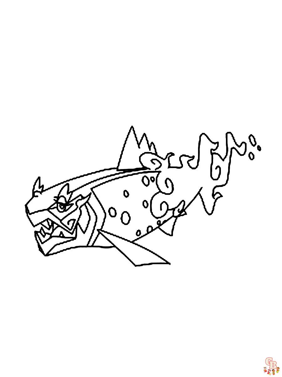 Basculegion Pokemon Coloring Page 2