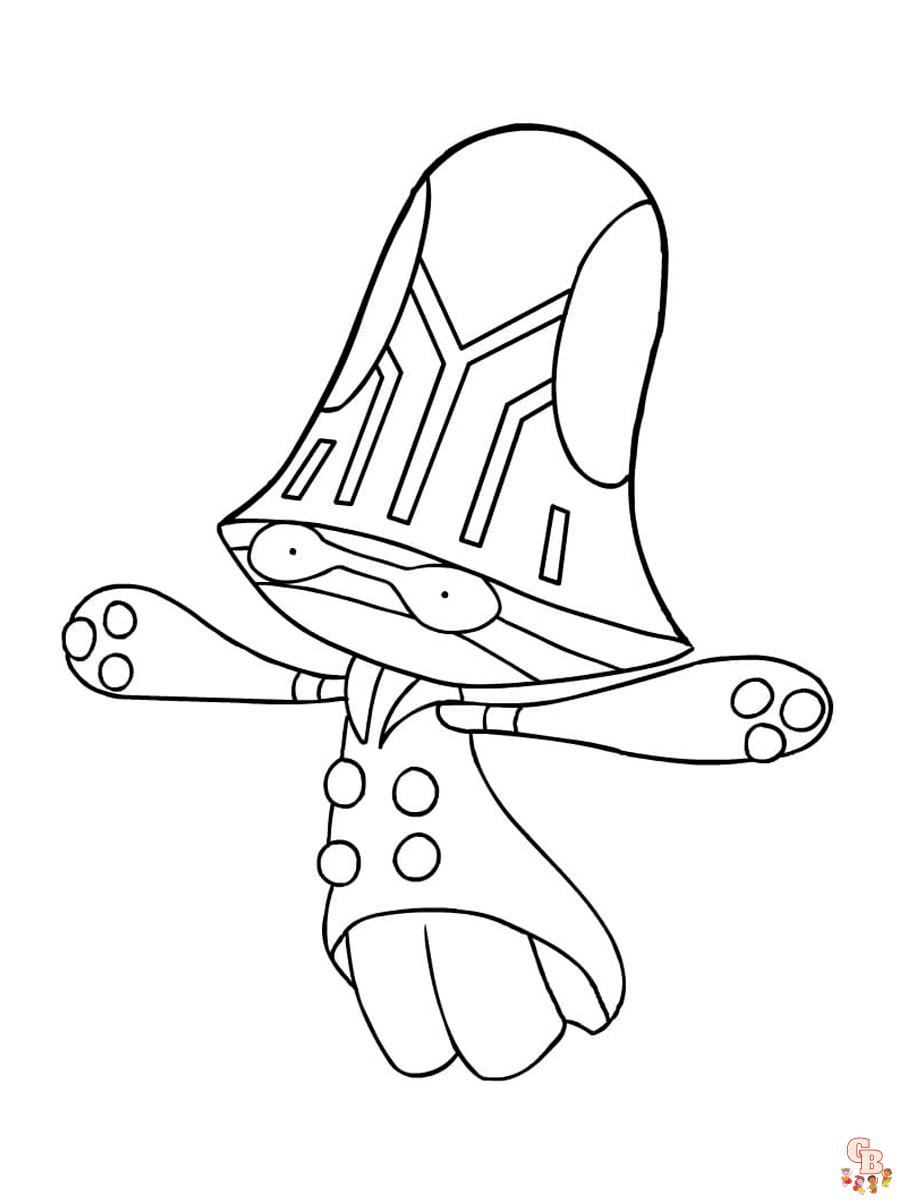 Beheeyem Pokemon Coloring Page 4