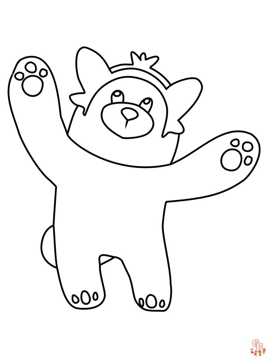 Bewear Pokemon Coloring Page 1