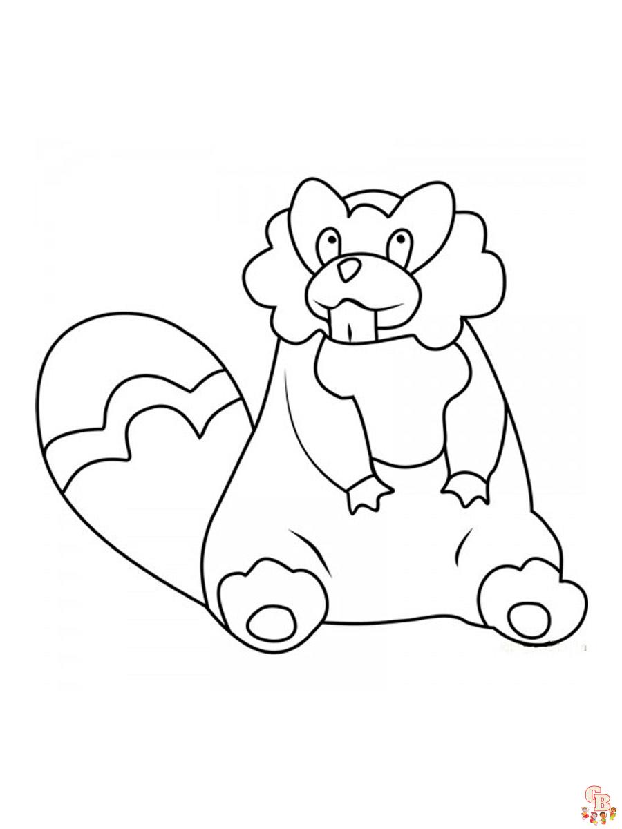 Bibarel Coloring Page 1