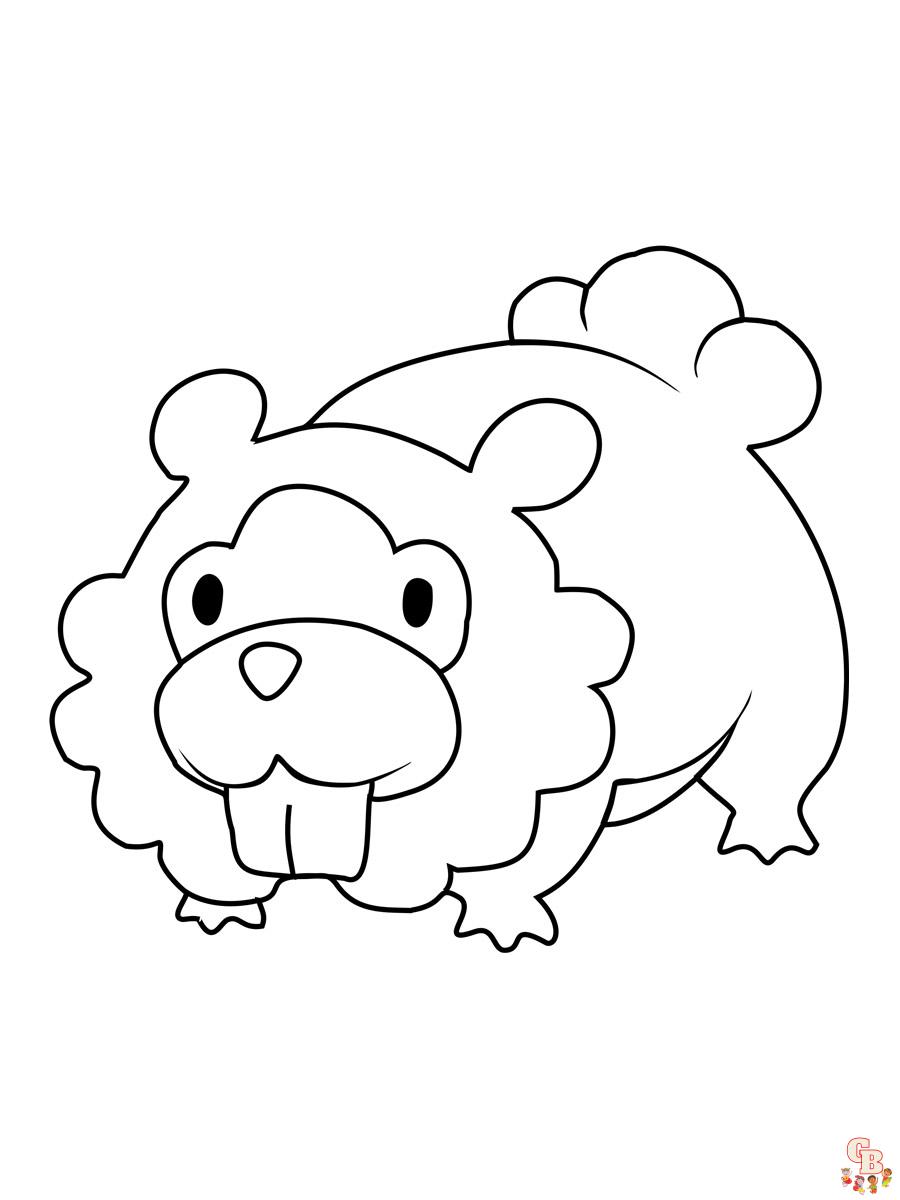 Bidoof Coloring Page 2