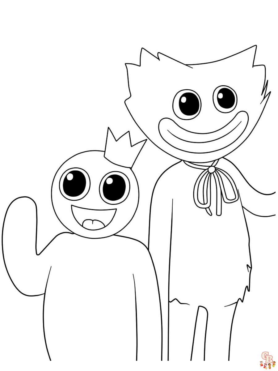 Blue Rainbow Friends Coloring Pages 16