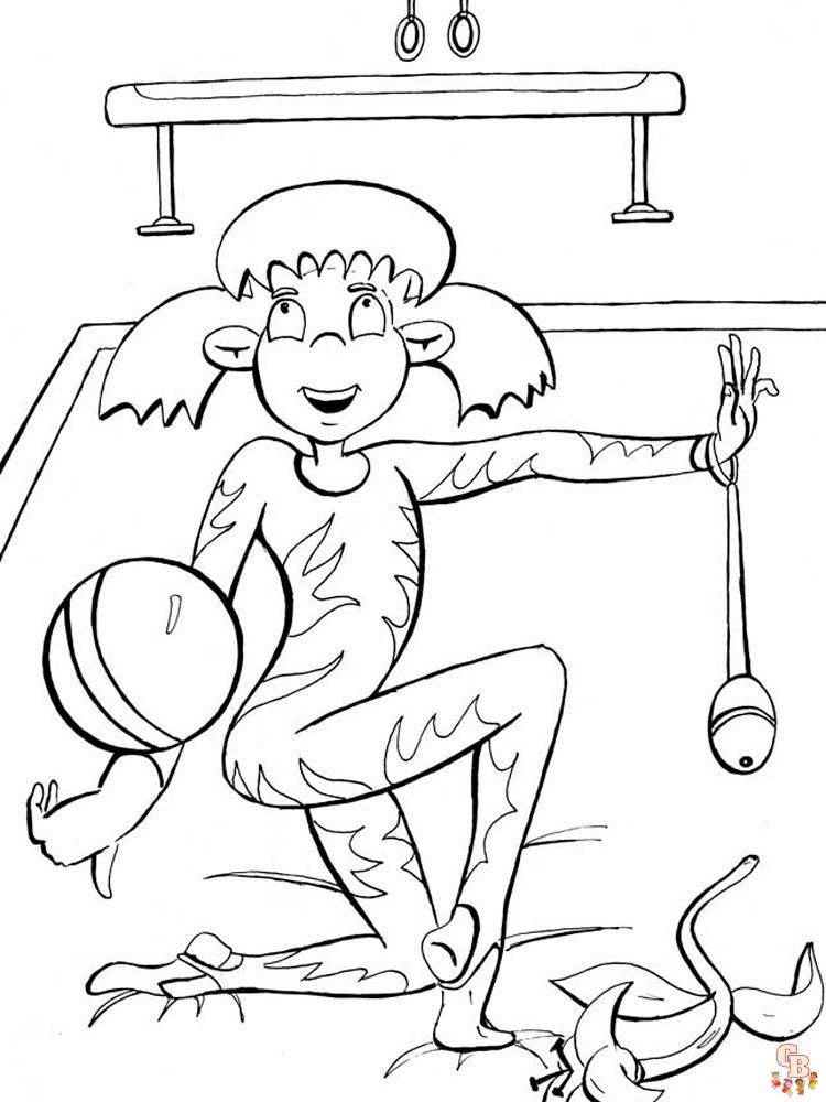 Coloring Pages Gymnastics 1