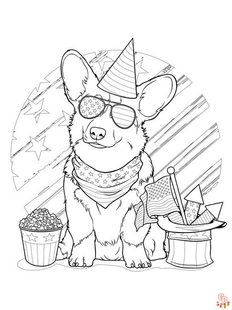 Corgi Coloring Pages 10