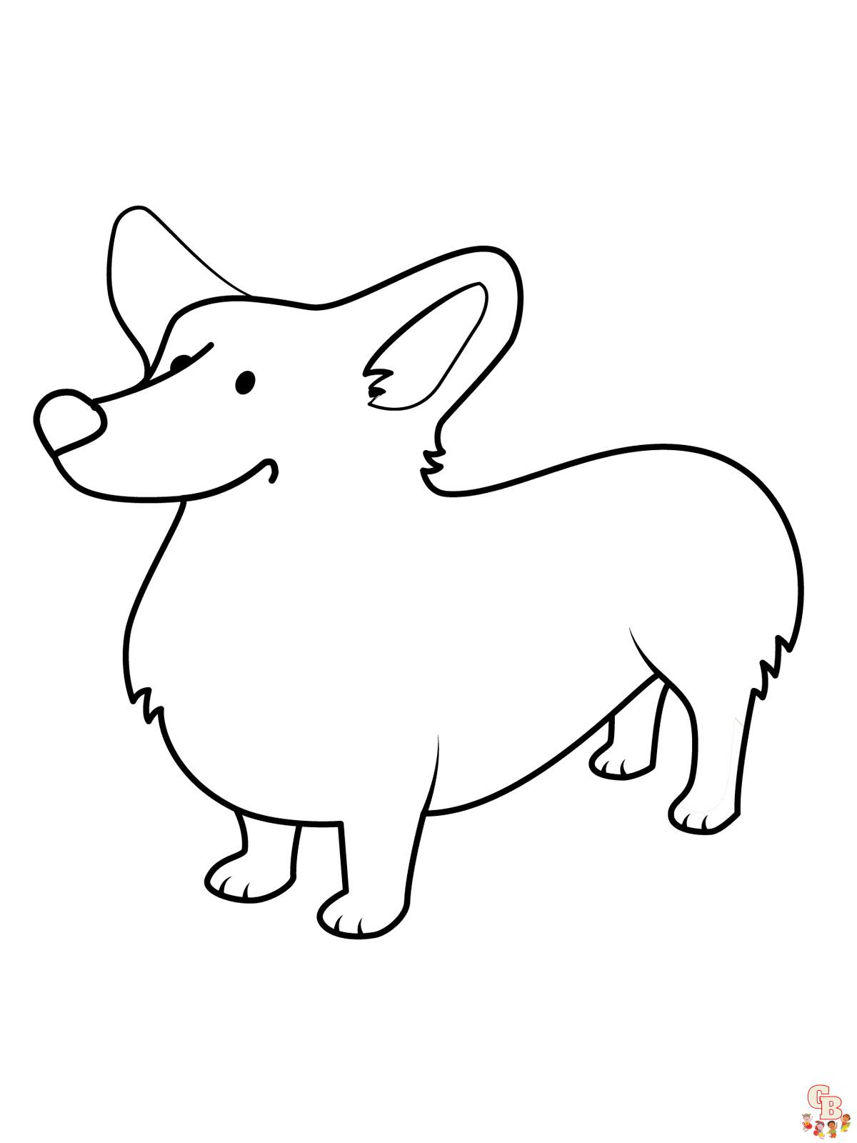 Corgi Coloring Pages 22