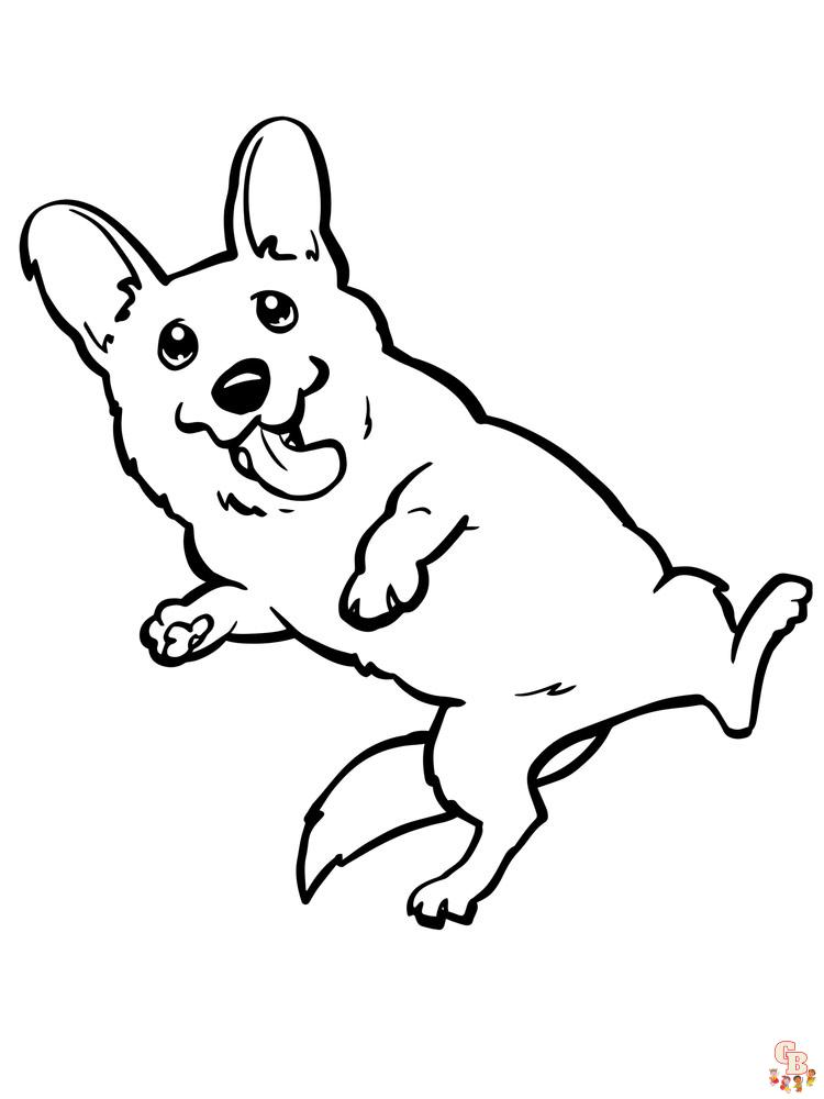 Corgi Coloring Pages 23