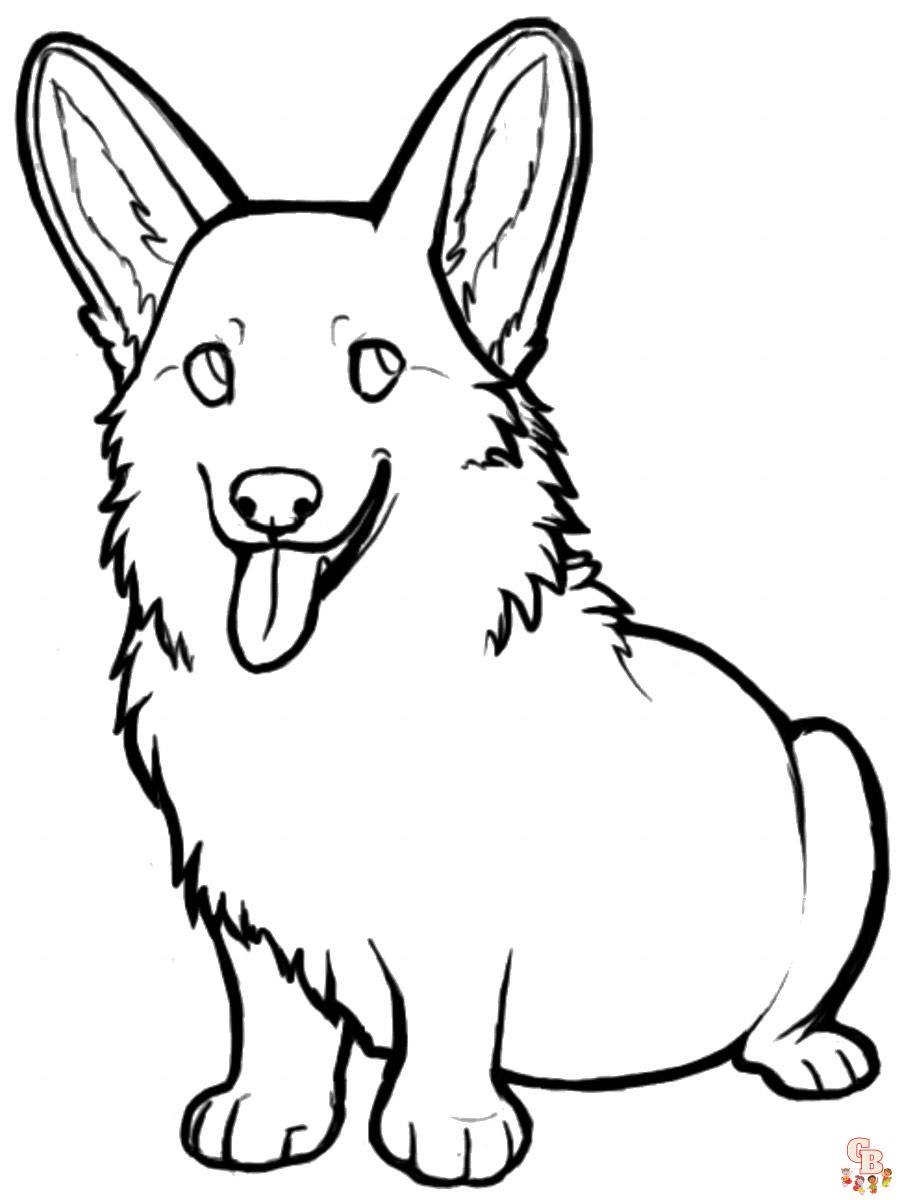 Corgi Coloring Pages 24