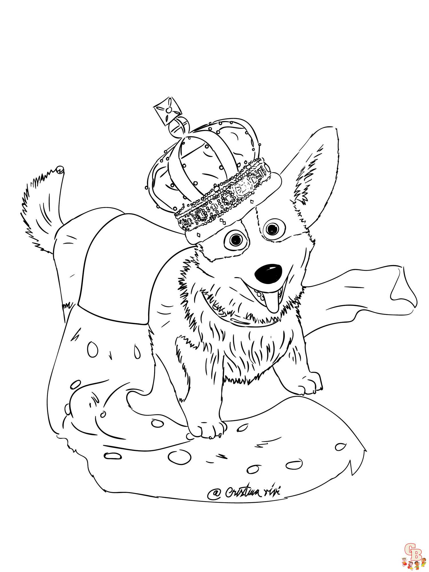 Corgi Coloring Pages 27