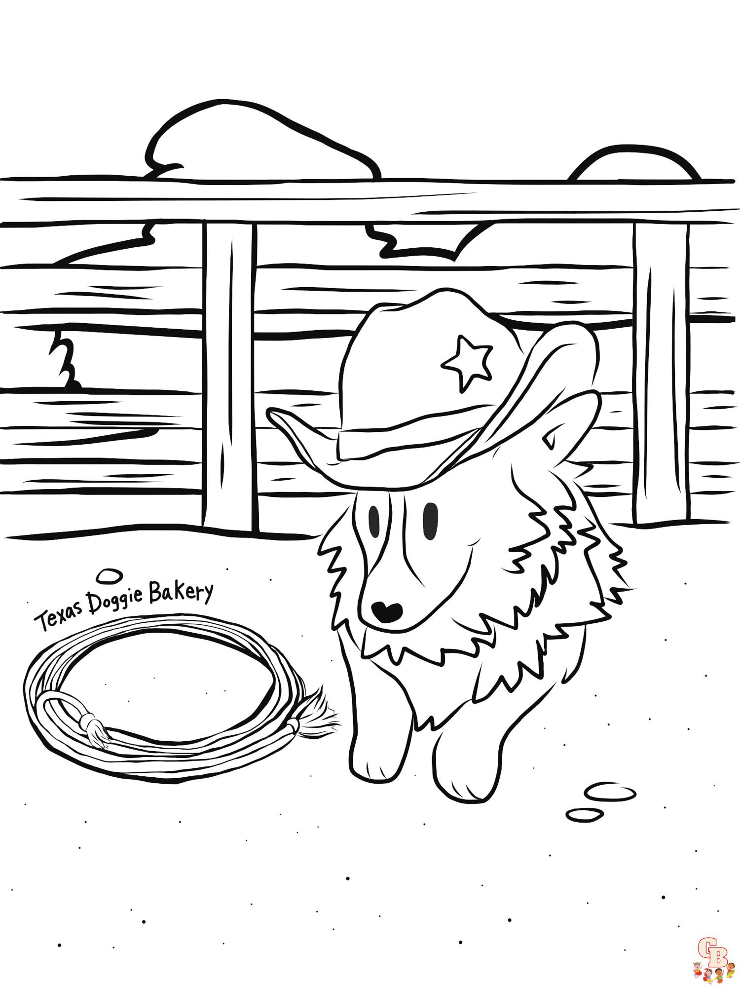 Corgi Coloring Pages 9