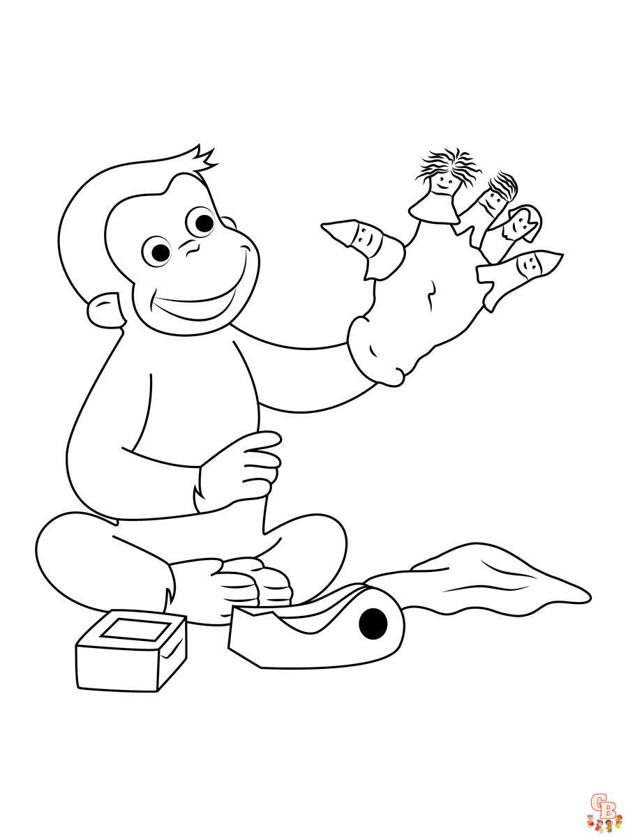 Curious George Coloring Pages 10