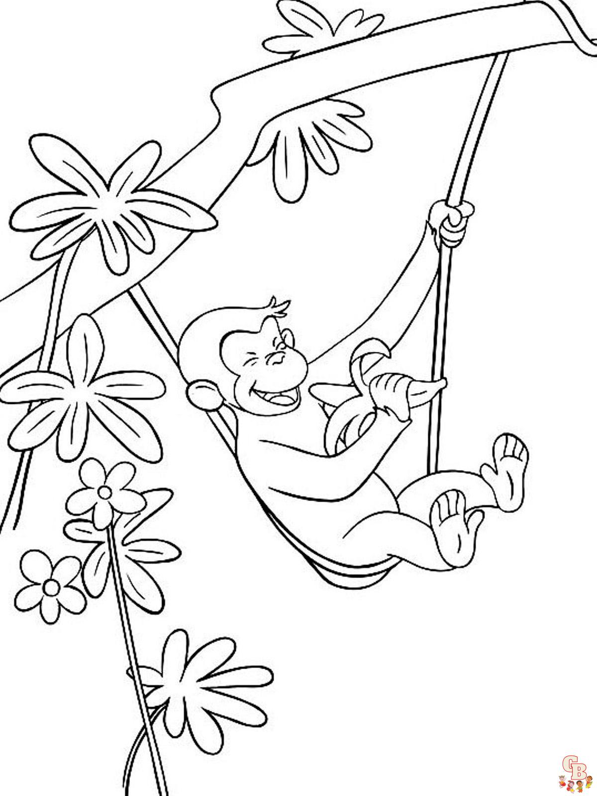 Curious George Coloring Pages 17