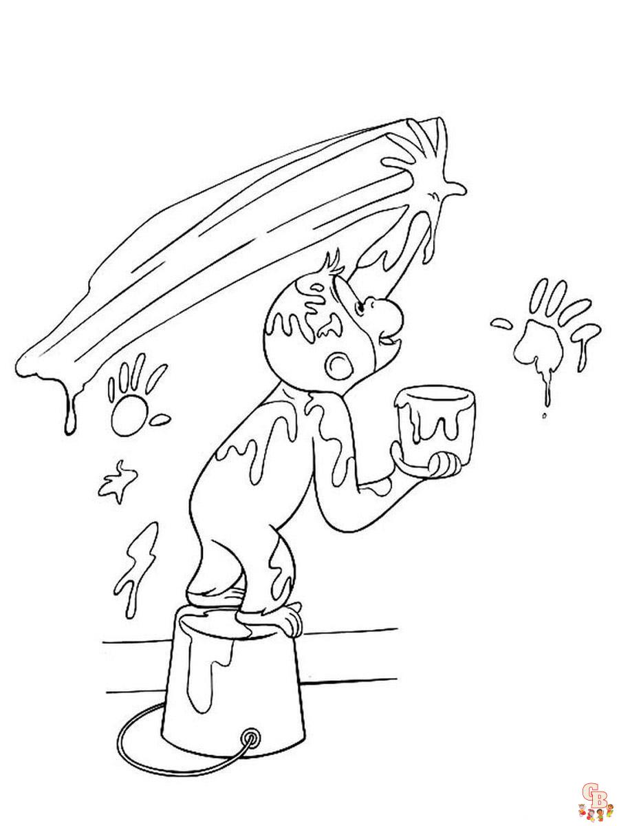 Curious George Coloring Pages 18