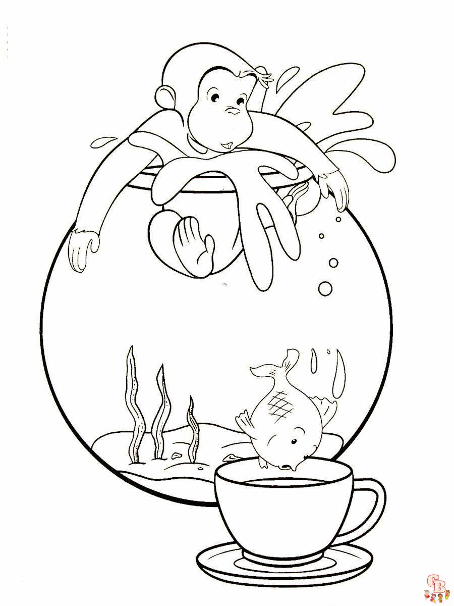 Curious George Coloring Pages 25