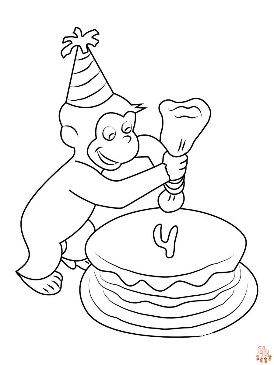 Curious George Coloring Pages 3