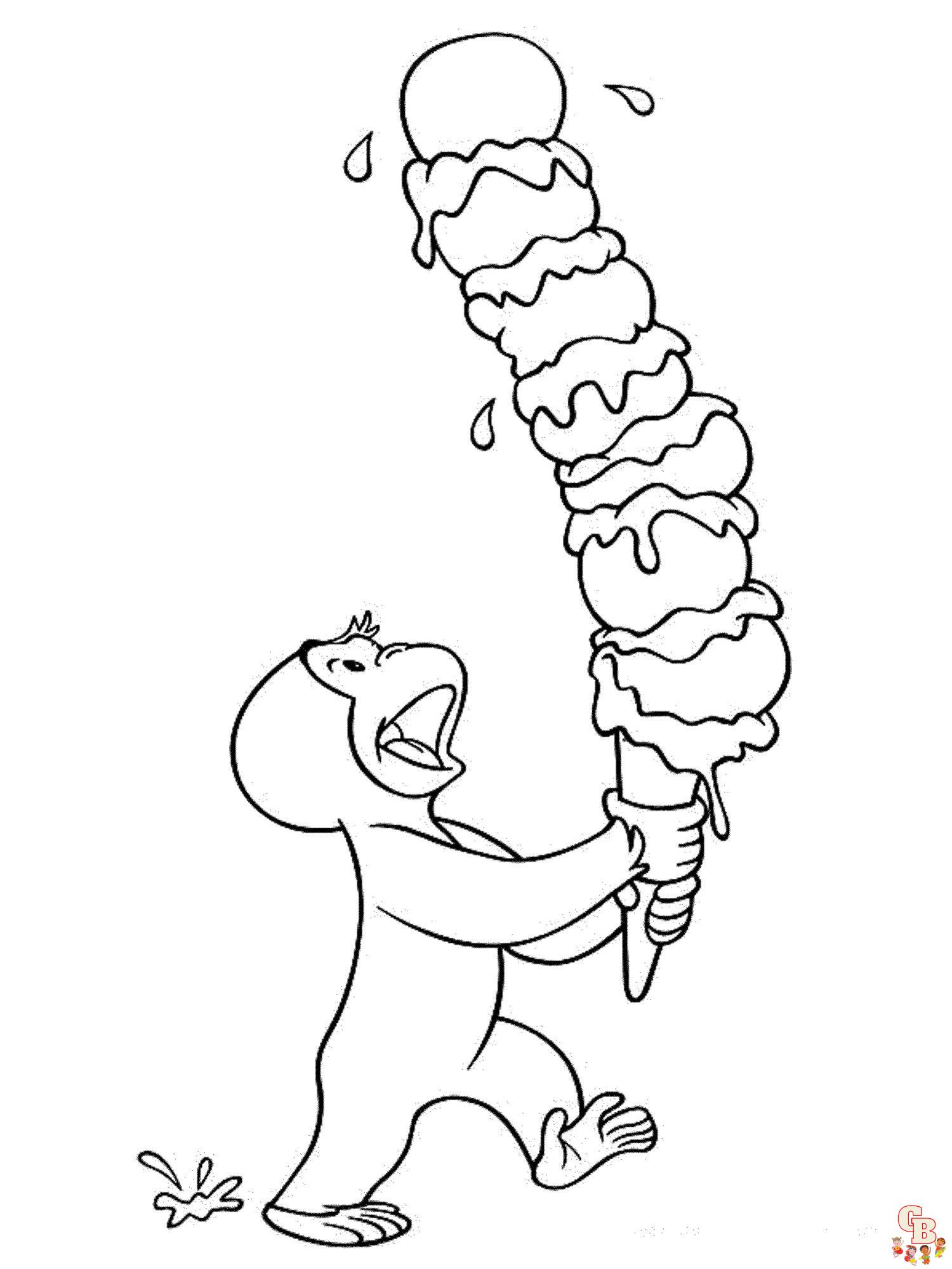 Curious George Coloring Pages 35