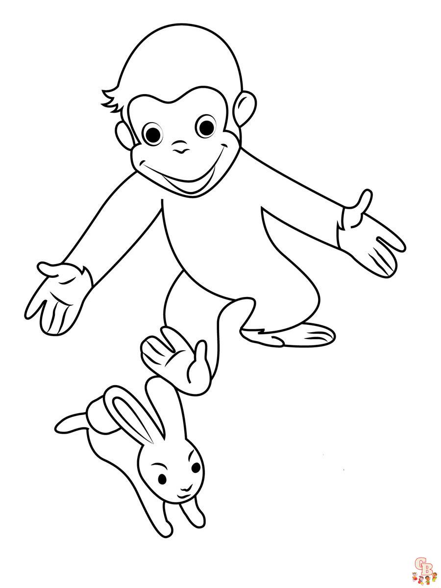 Curious George Coloring Pages 4