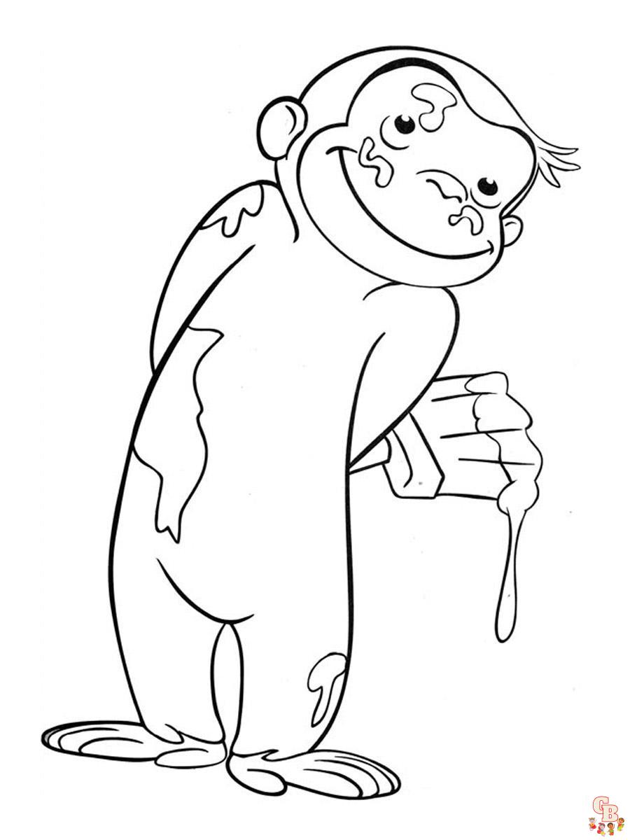 Curious George Coloring Pages 5