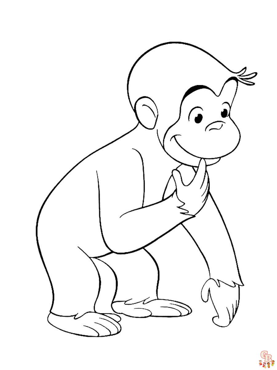 Curious George Coloring Pages 8