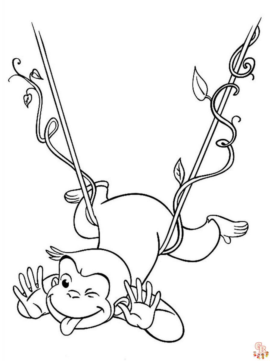 Curious George Coloring Pages 9