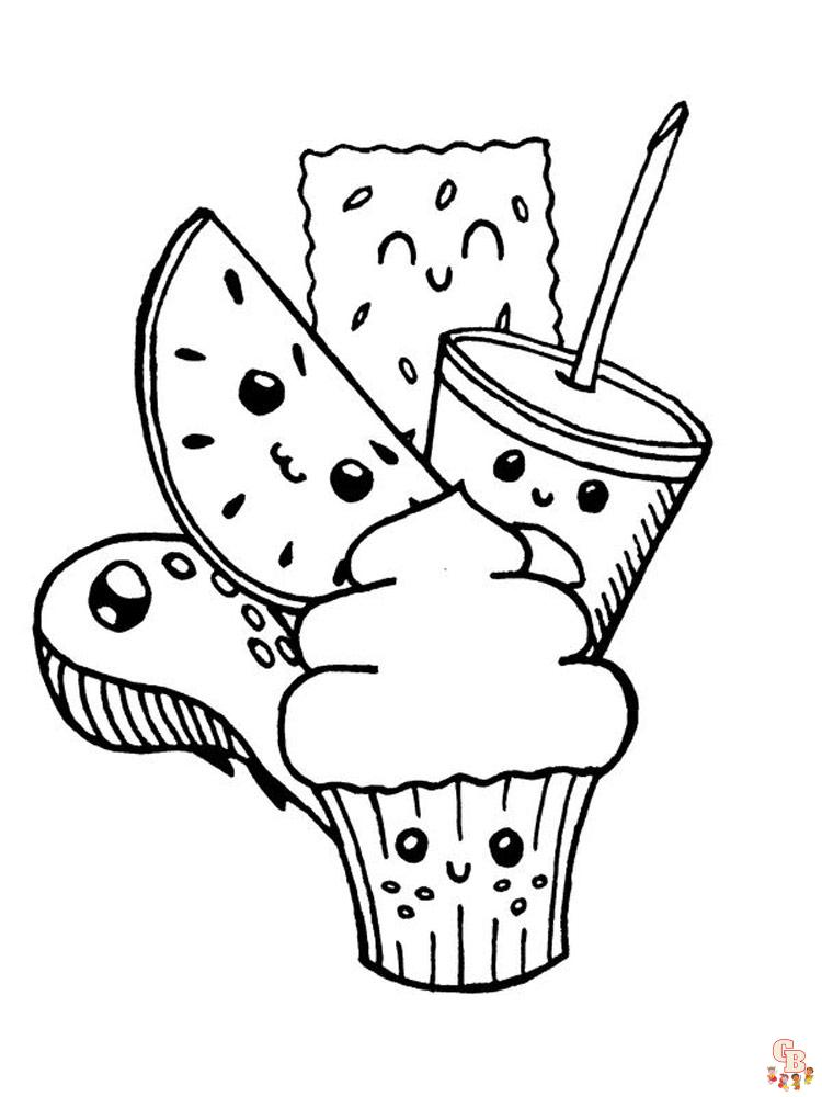 Cute Food Coloring Pages 10