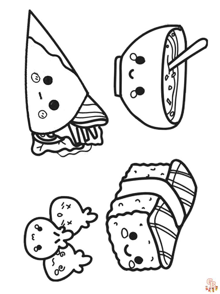 Cute Food Coloring Pages 32